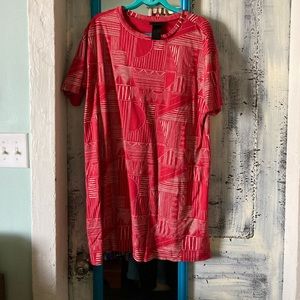 Nooworks Red Wood Tee Dress XXL